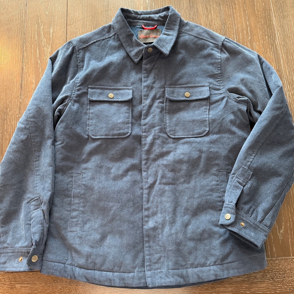 Robert Graham Lined Corduroy Jacket Mens‎ M Navy Heavy Pockets Brand New $298